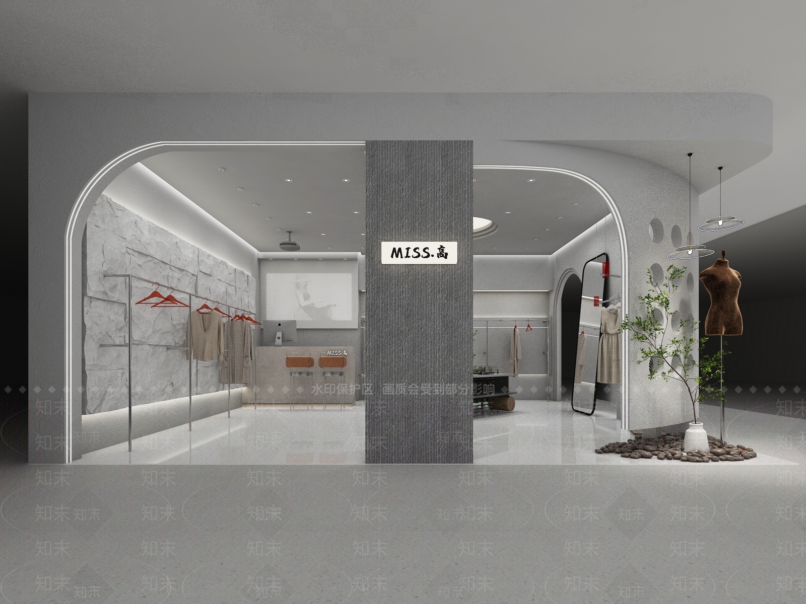 侘寂女装店3D模型下载【ID:1131593785】