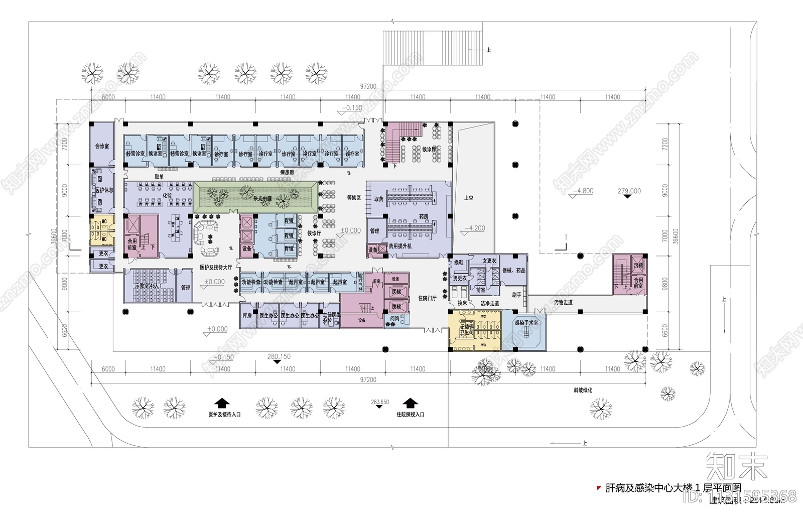 重庆医科大学附属第二医院建筑cad施工图下载【ID:1131595368】