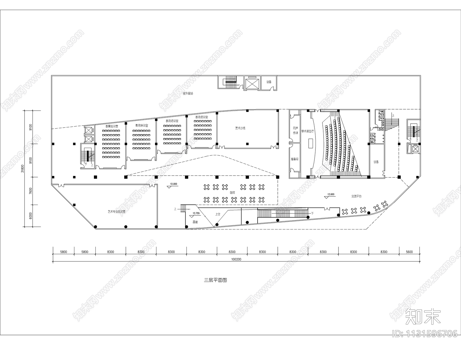 四川省美术馆方案建筑施工图下载【ID:1131596706】