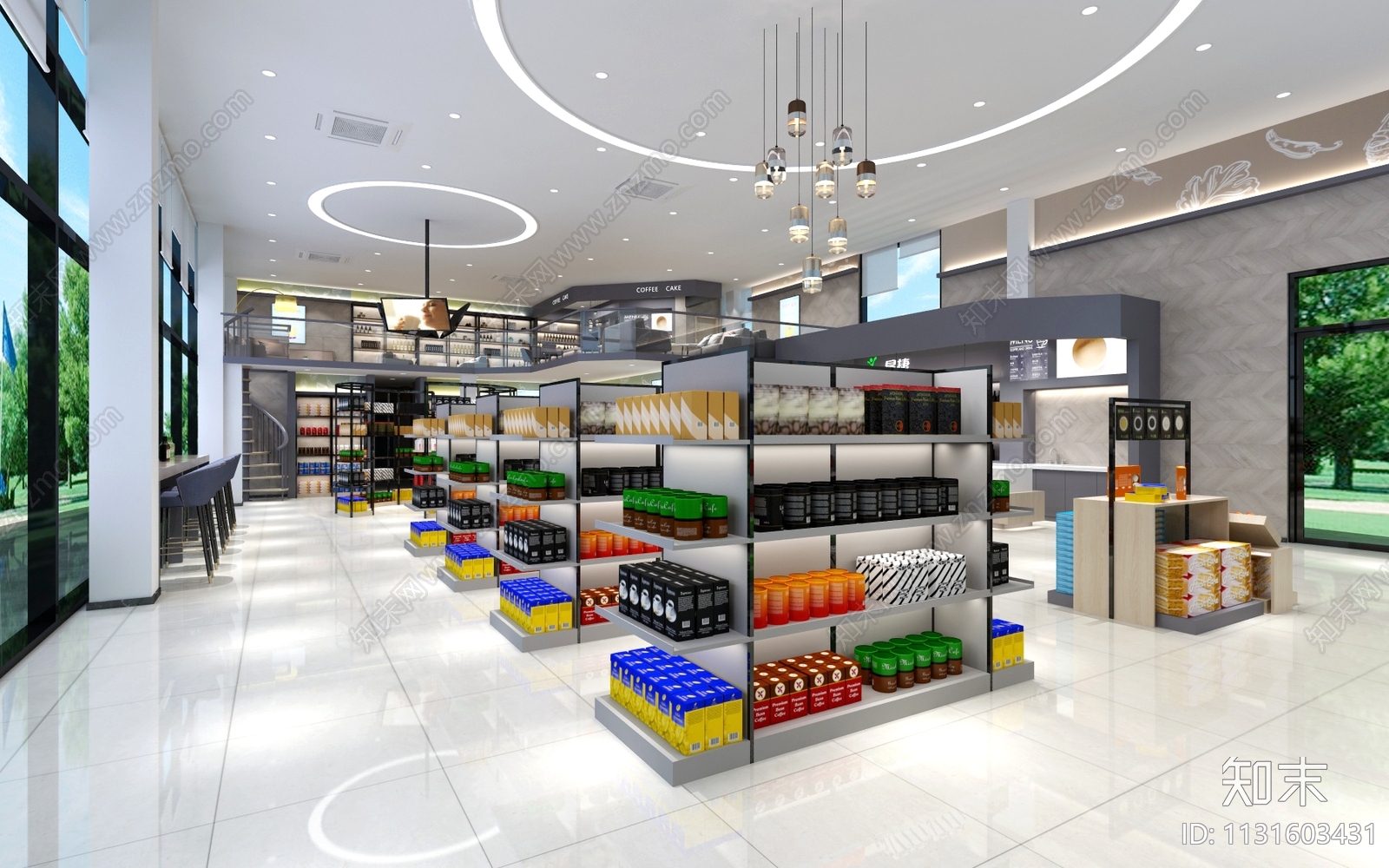 易倢便利店效果图cad施工图下载【ID:1131603431】