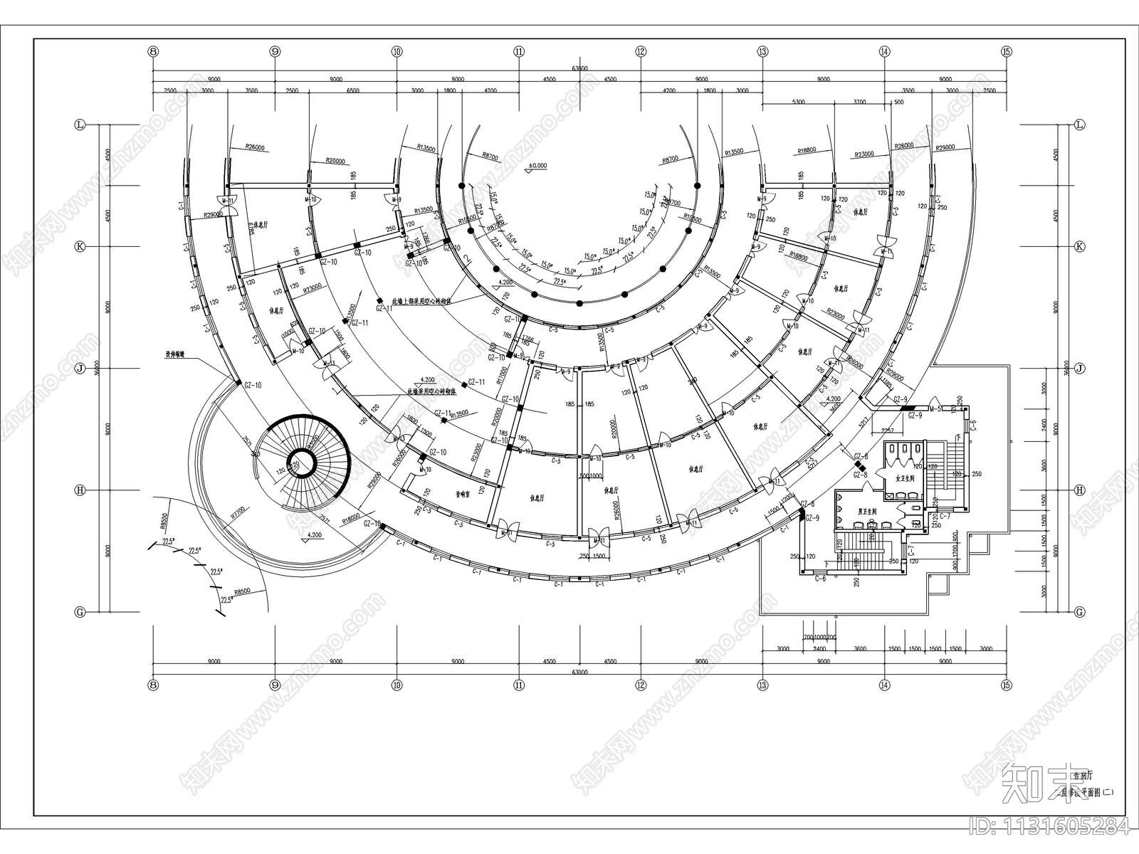 殡仪馆建筑cad施工图下载【ID:1131605284】