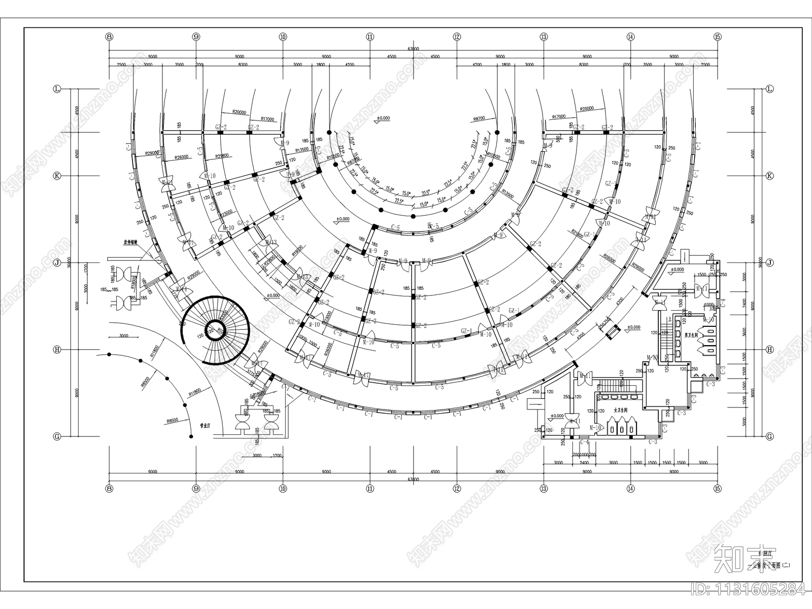 殡仪馆建筑cad施工图下载【ID:1131605284】