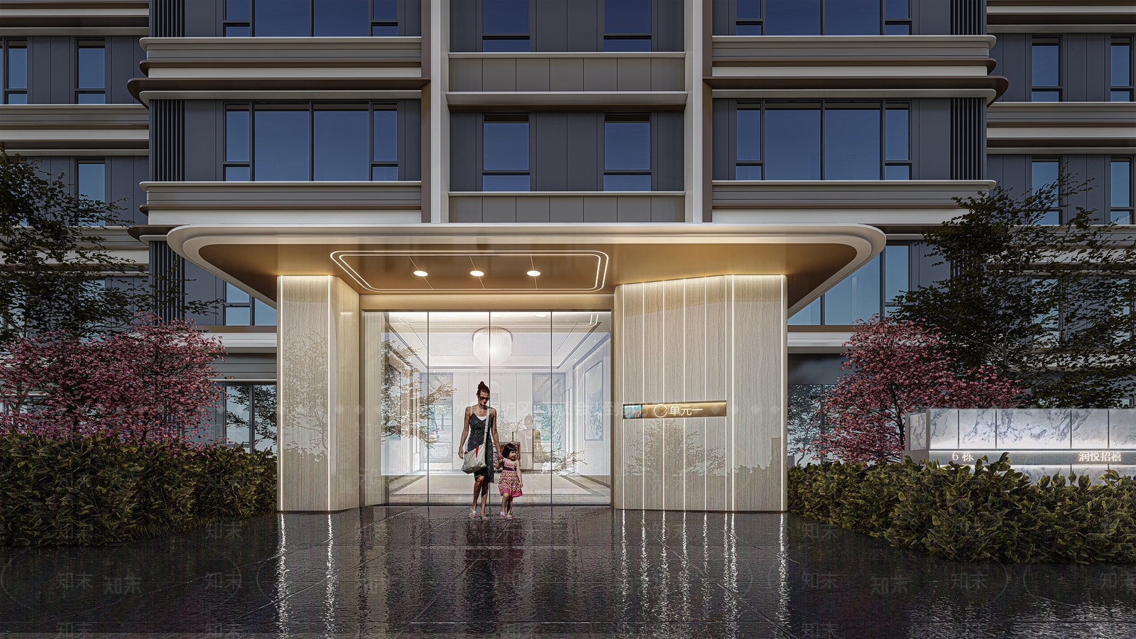 现代住宅入户大门SU模型下载【ID:1131607274】