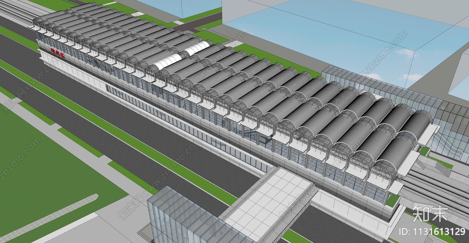 现代地铁站SU模型下载【ID:1131613129】