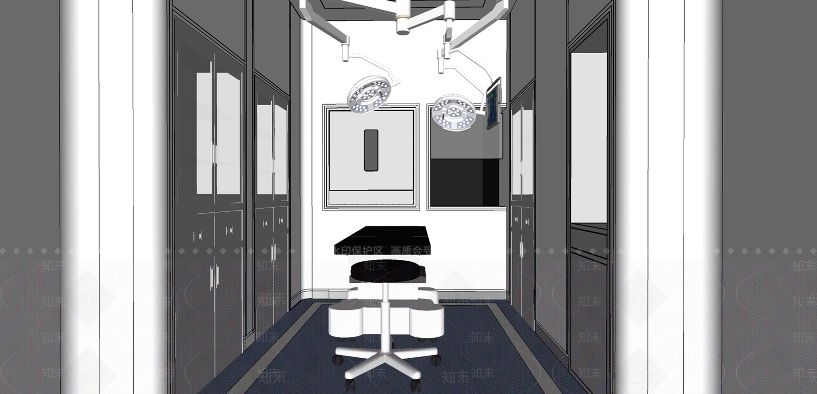 现代手术室SU模型下载【ID:1131615325】