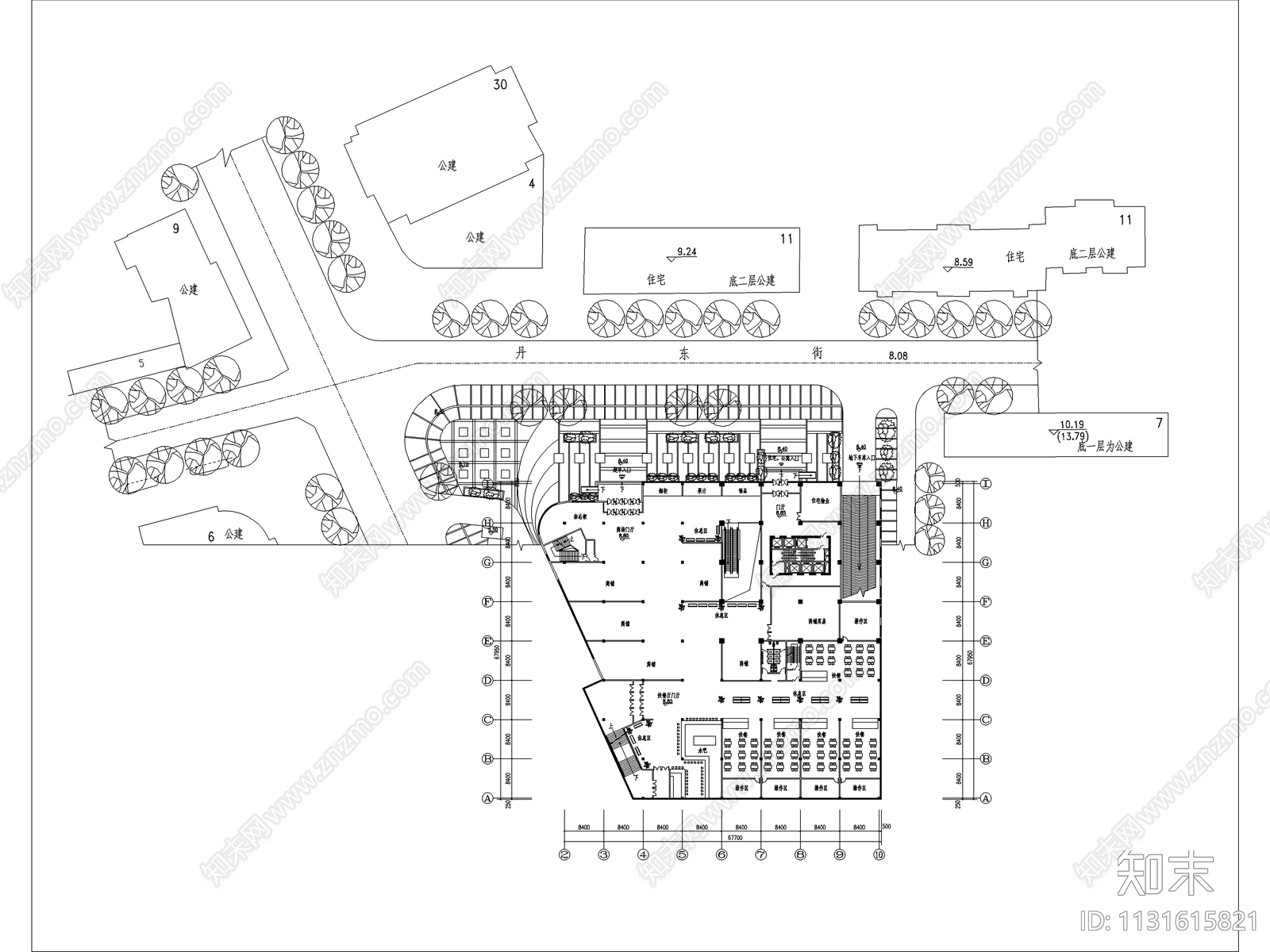 名仕公寓型酒店建筑cad施工图下载【ID:1131615821】