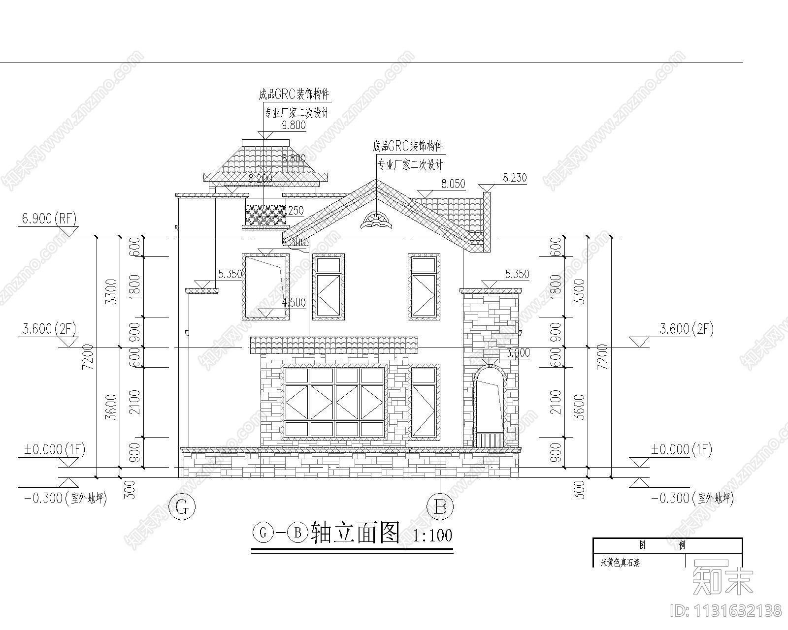 独栋小别墅建筑cad施工图下载【ID:1131632138】