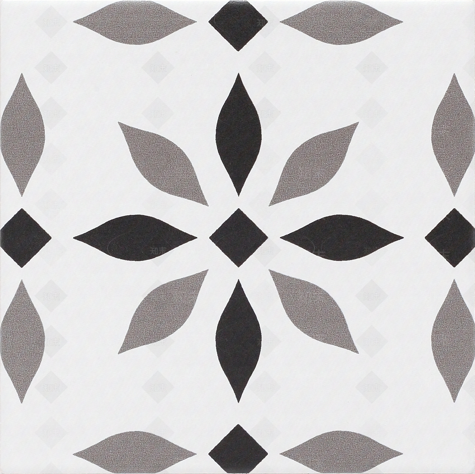 简色现代黑白菱形拼花图案花砖贴图下载【ID:1131889305】