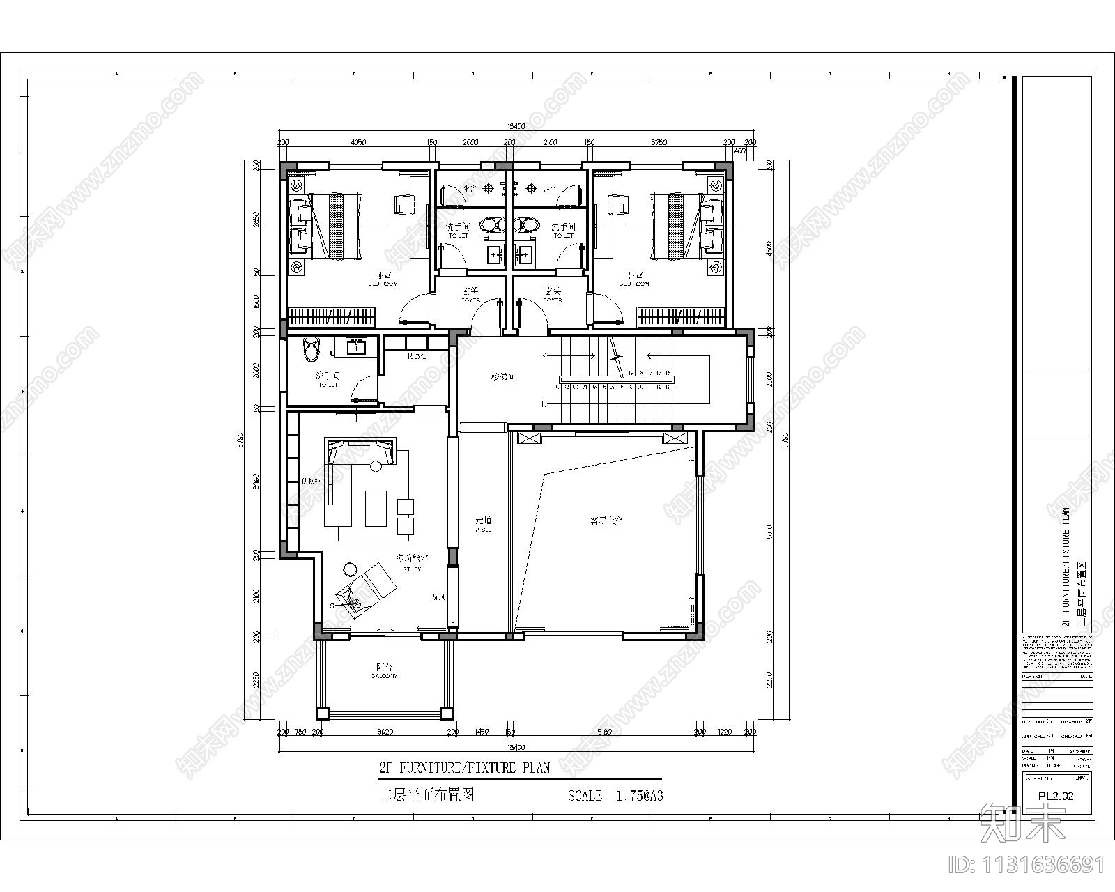 惠阳别墅效果图cad施工图下载【ID:1131636691】