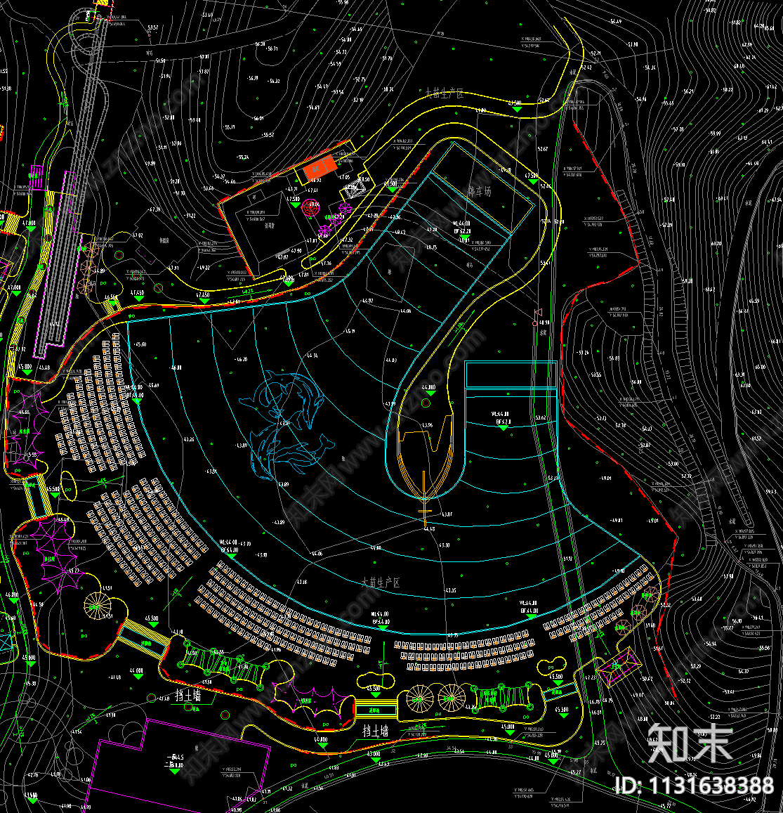 湖南长沙生态园水上项目总平面图cad施工图下载【ID:1131638388】