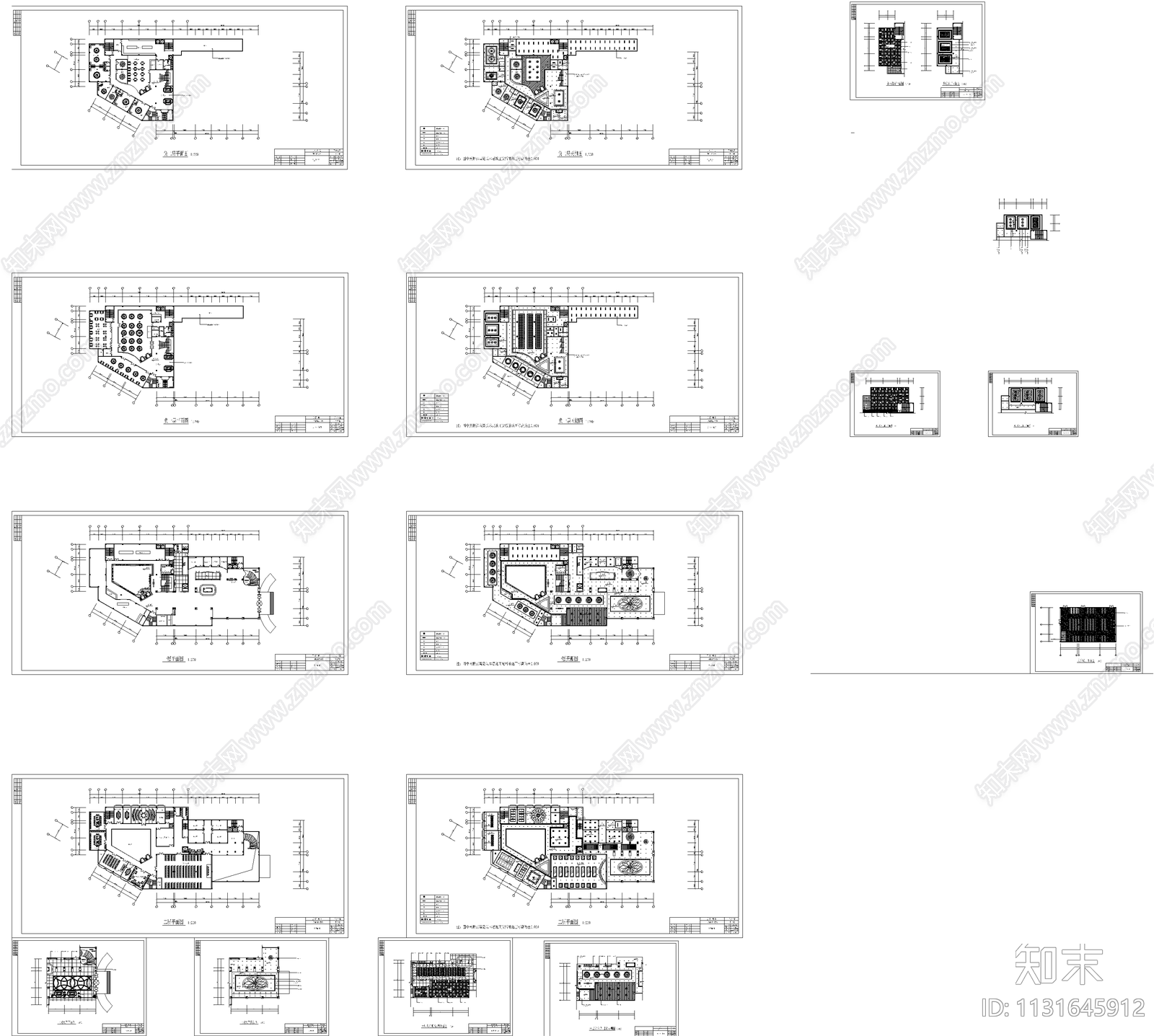 酒店室内cad施工图下载【ID:1131645912】