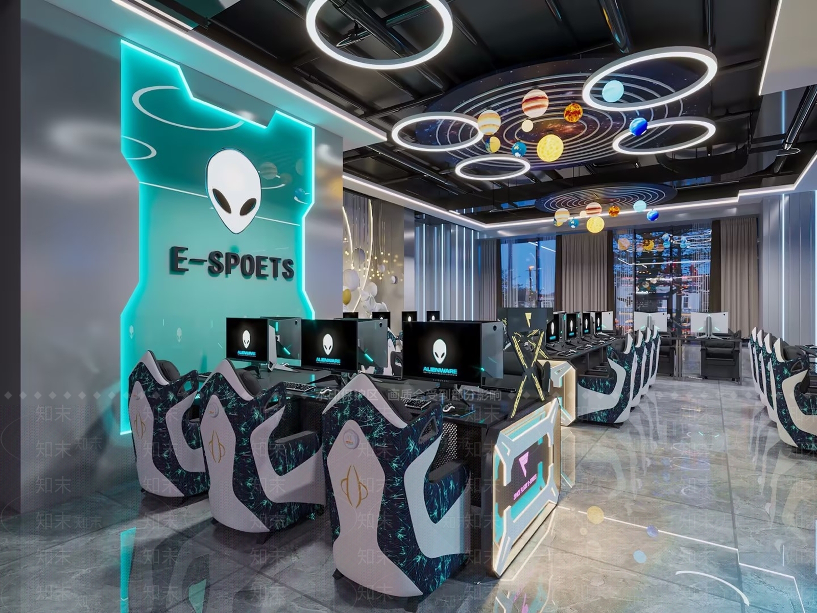 现代网吧3D模型下载【ID:1131647384】
