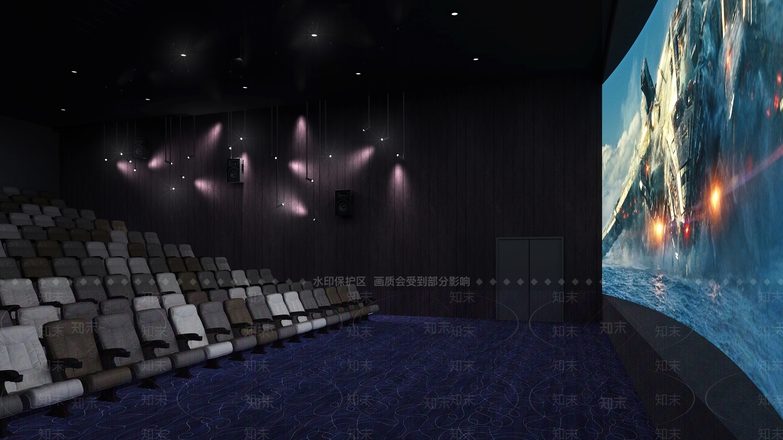 现代电影院大影厅3D模型下载【ID:1131652958】
