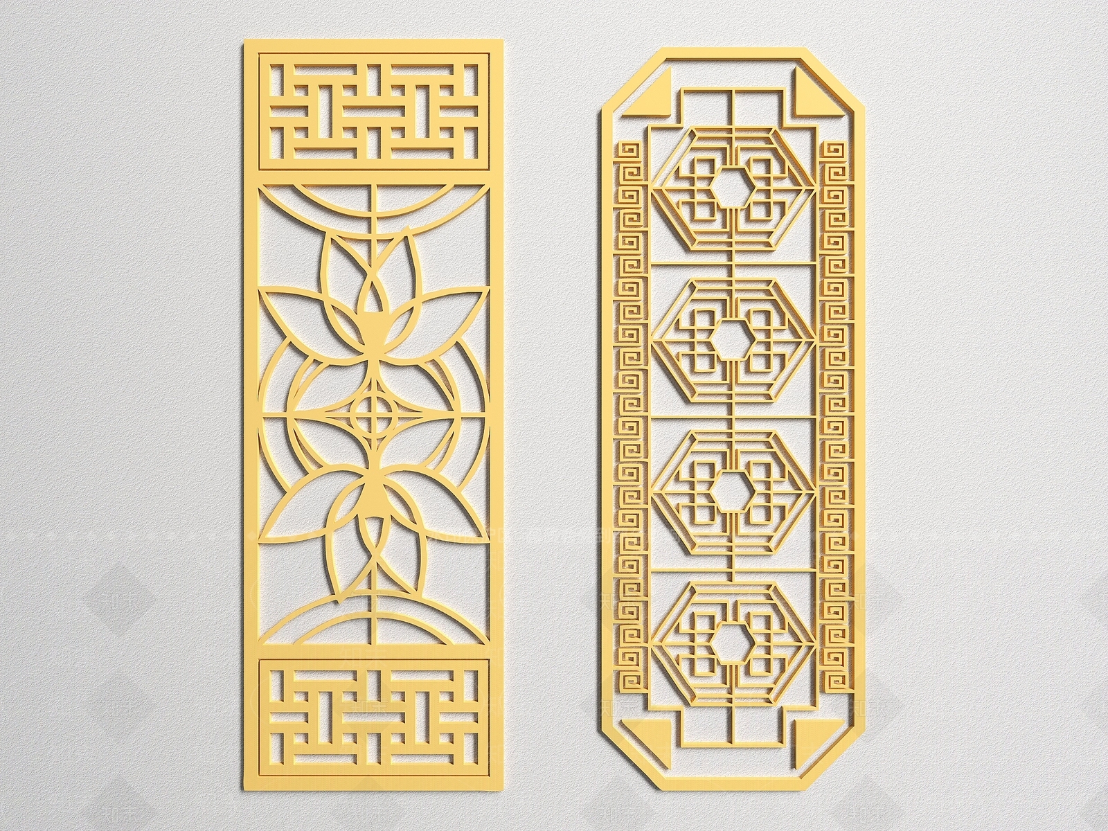 新中式雕花SU模型下载【ID:1131663828】