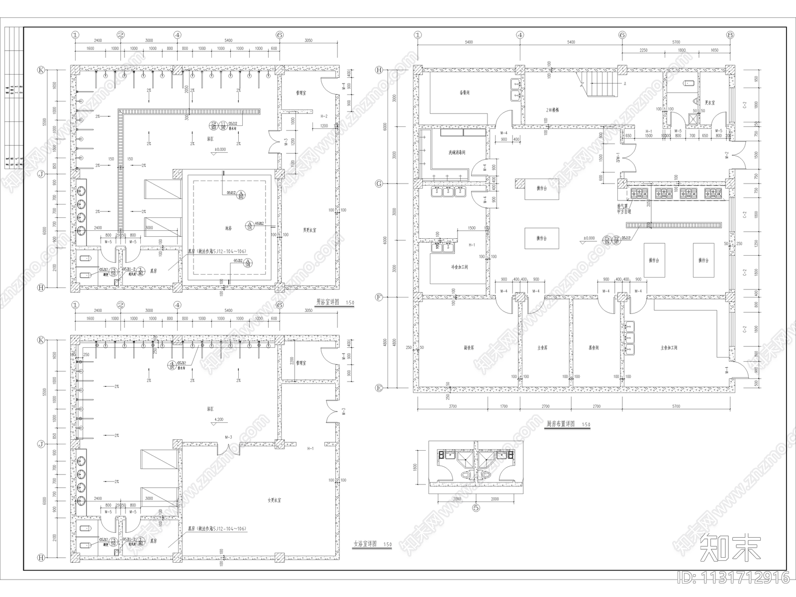 某酒店建筑设计cad施工图下载【ID:1131712916】