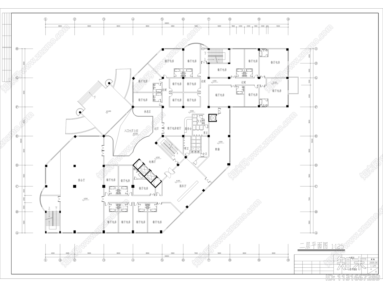 欧式十三层酒店建筑cad施工图下载【ID:1131667289】