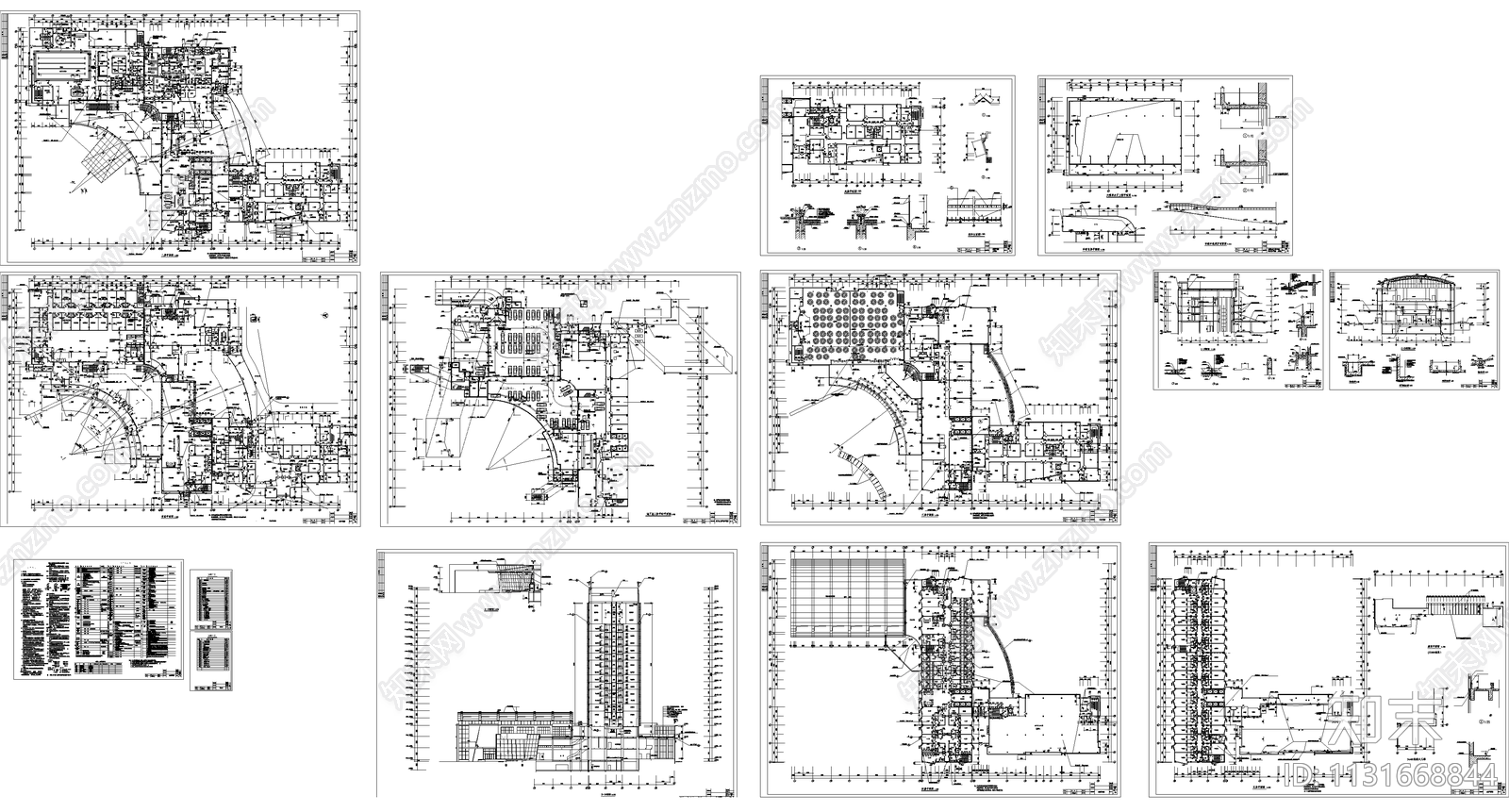 吴江海悦花园大酒店建筑cad施工图下载【ID:1131668844】