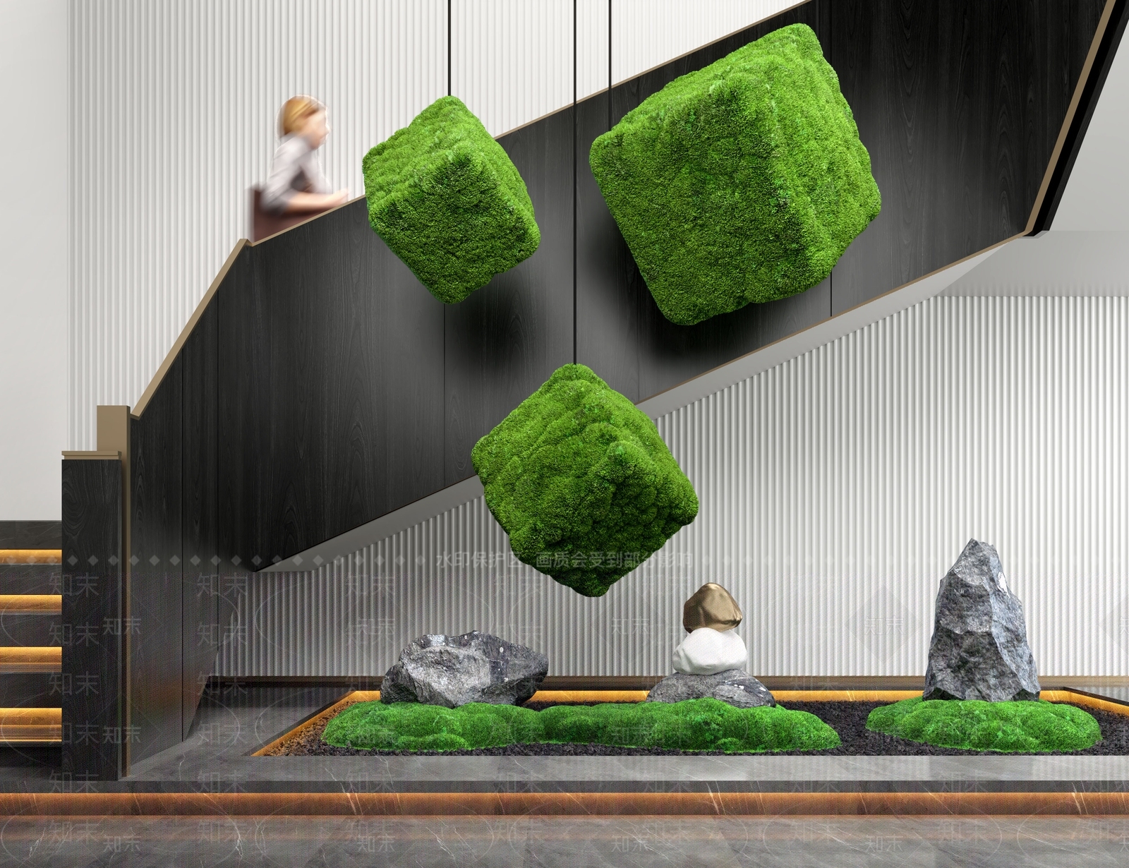 现代楼梯景观3D模型下载【ID:1131671546】