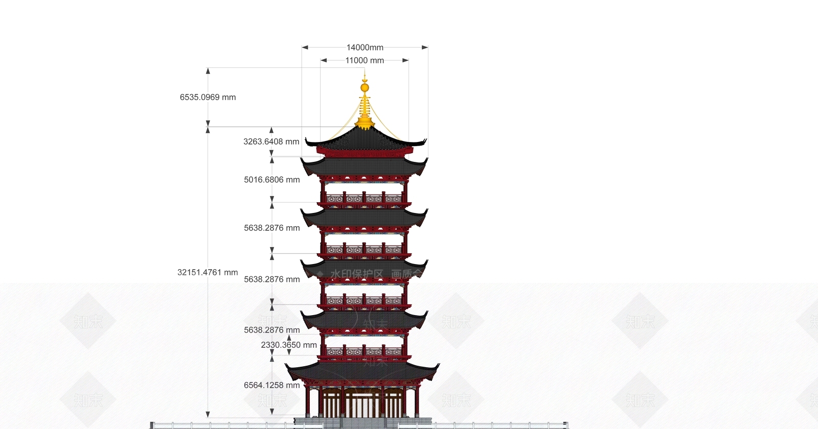 新中式古建筑SU模型下载【ID:1131679738】