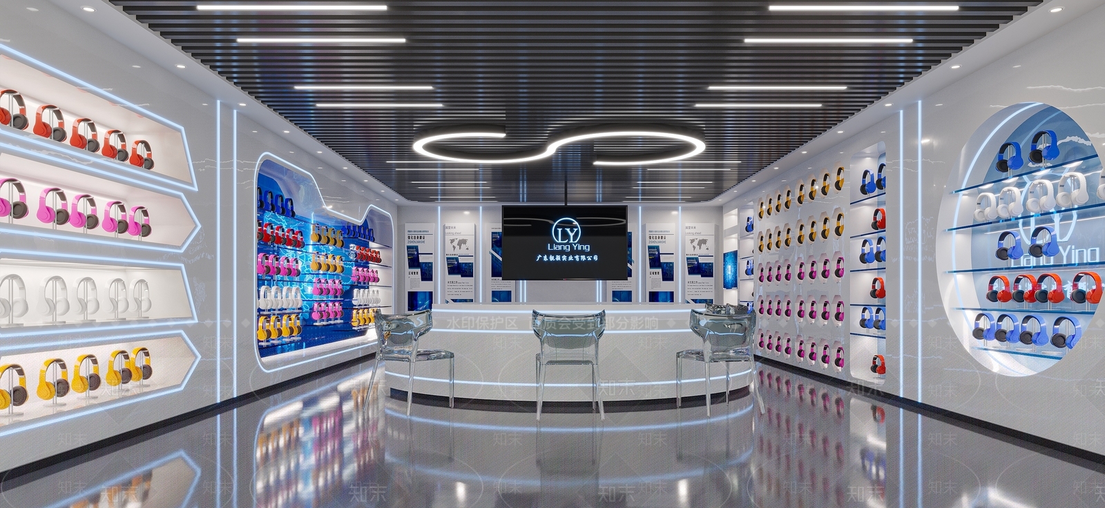 现代耳机展厅3D模型下载【ID:1131682772】