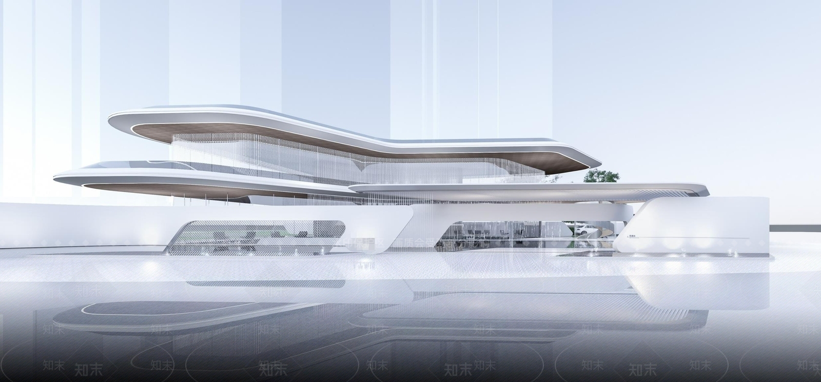 售楼处建筑SU模型精品下载_SketchUp模型_知末网