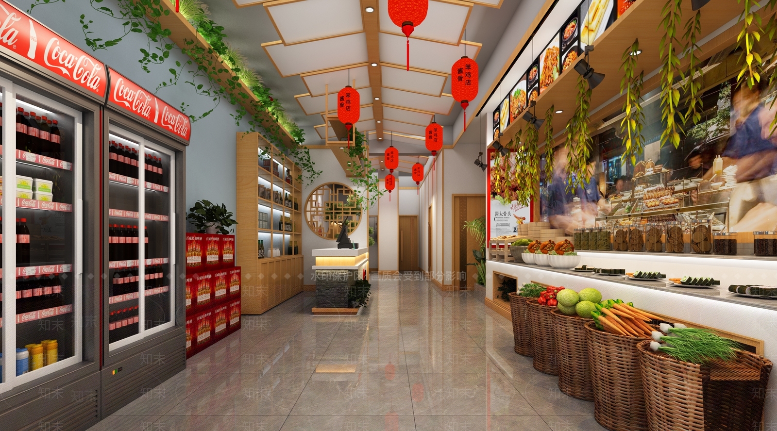 新中式餐饮店3D模型下载【ID:1131682217】