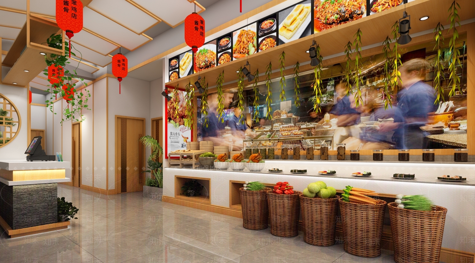 新中式餐饮店3D模型下载【ID:1131682217】