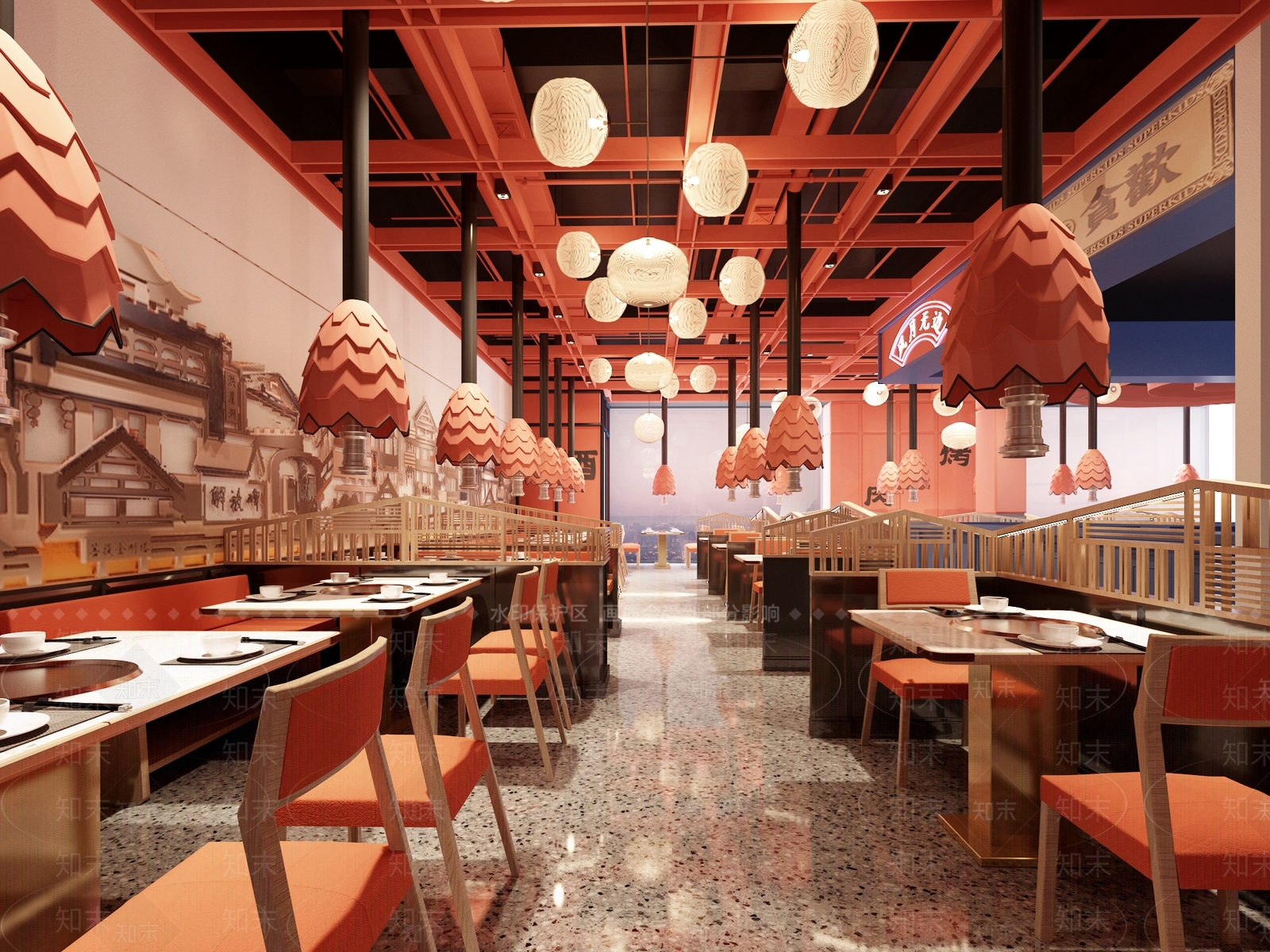 现代烤肉店3D模型下载【ID:1131696404】