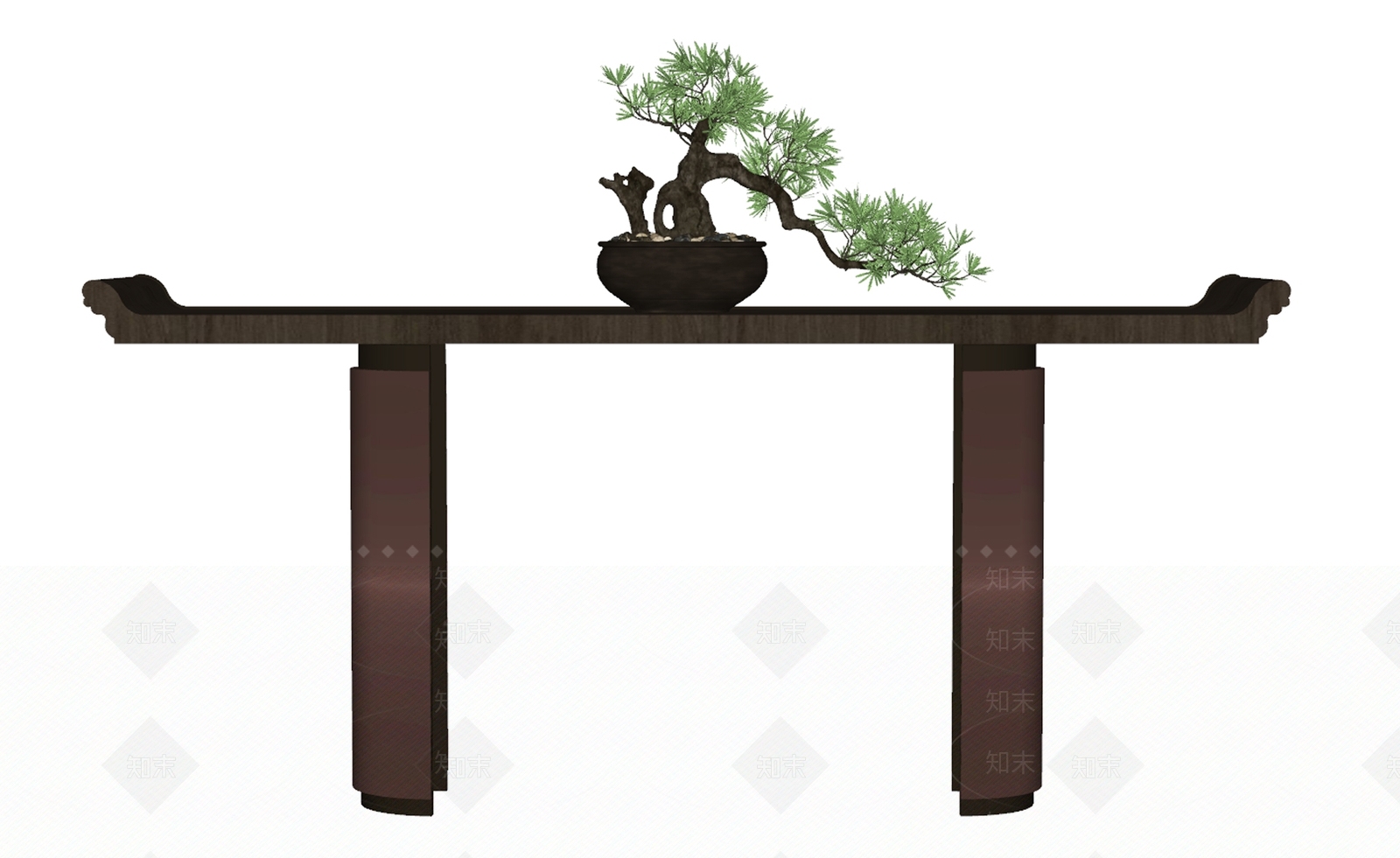 新中式端景条案SU模型下载【ID:1131700377】