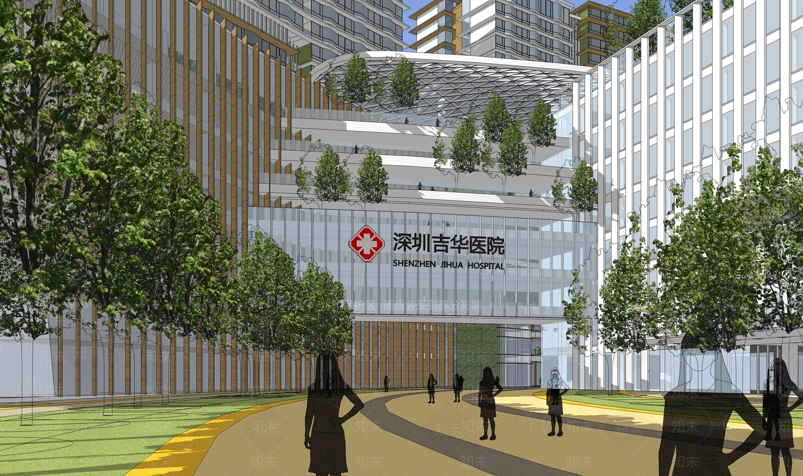 现代简约医院SU模型下载【ID:1131705227】