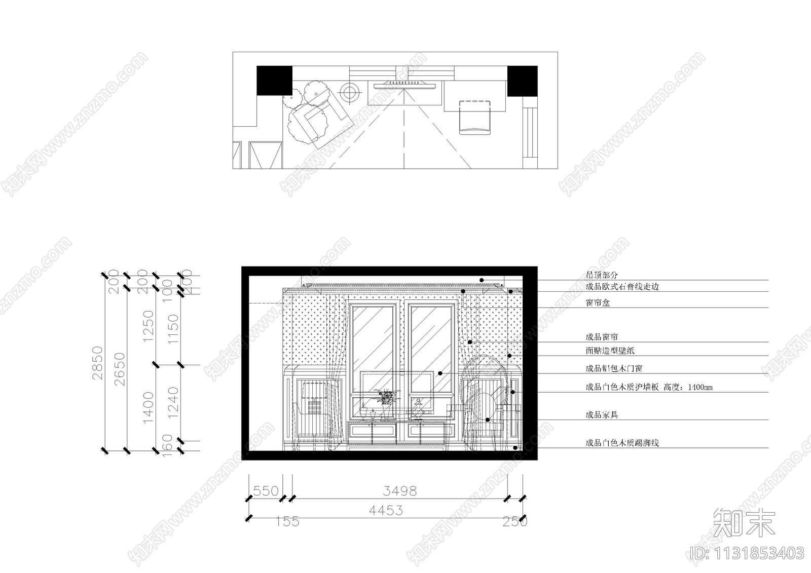 美式别墅cad施工图下载【ID:1131853403】