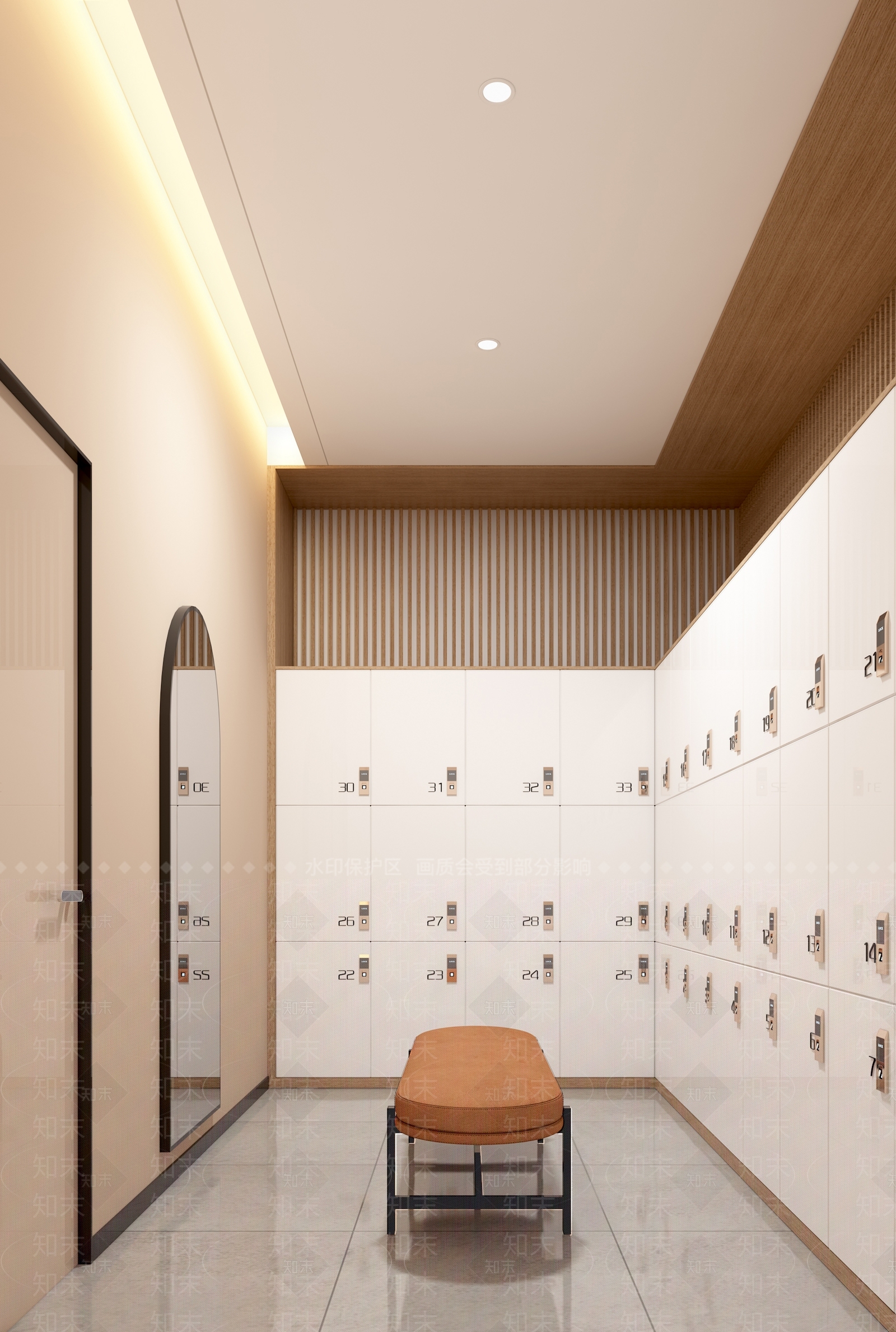 现代健身房更衣室3D模型下载【ID:1131709823】