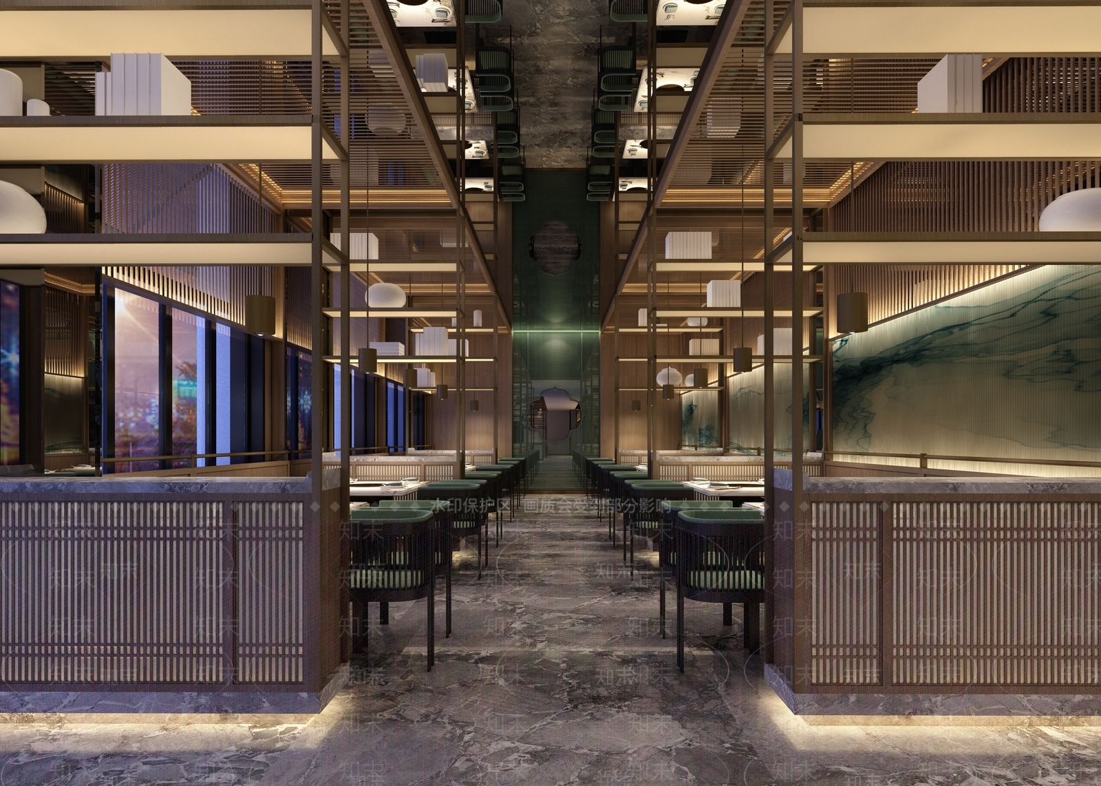 新中式火锅店3D模型下载【ID:1131710522】
