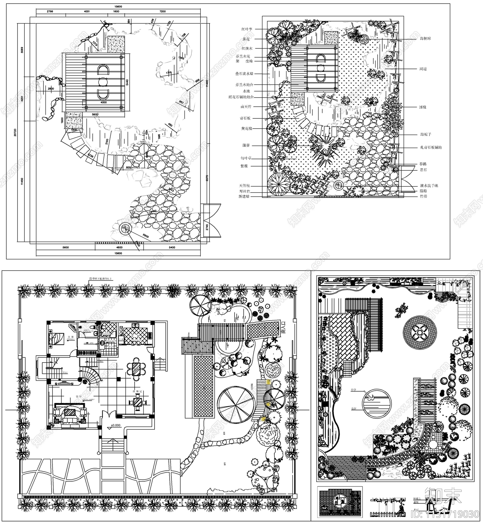 屋顶花园平面布置图施工图下载【ID:1131719030】