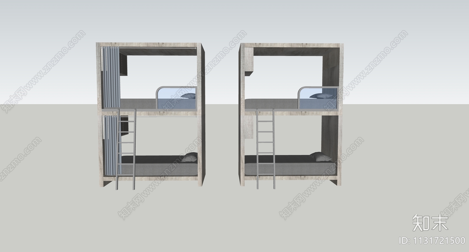 现代上下床SU模型下载【ID:1131721500】