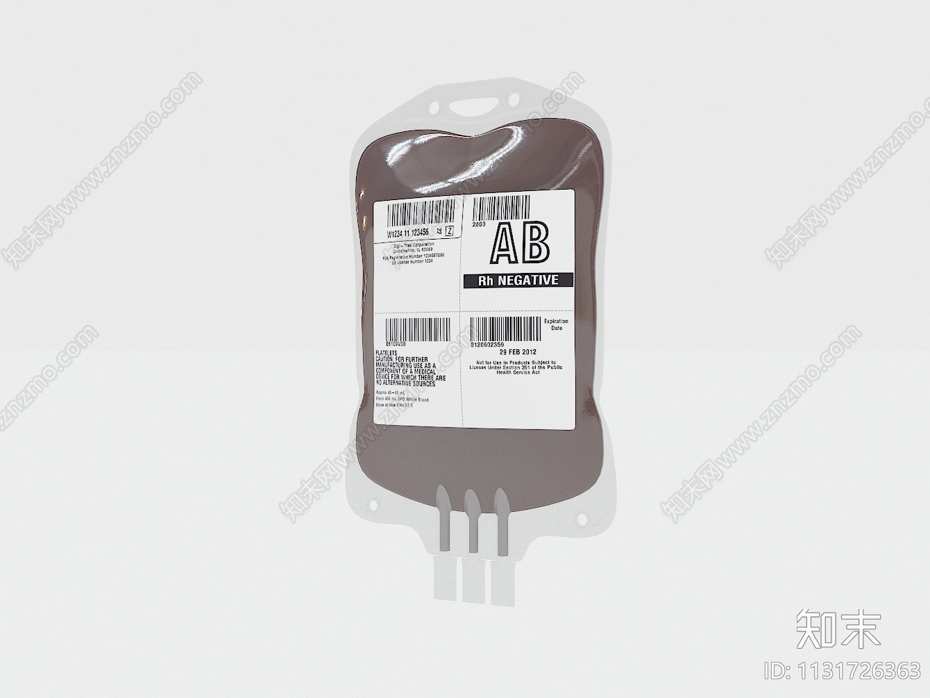 医用血袋输血袋3D模型下载【ID:1131726363】