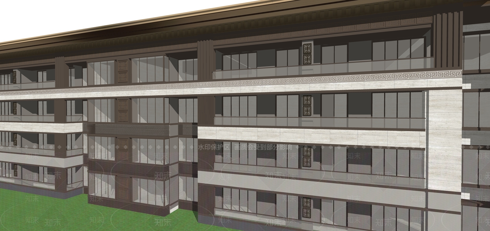 现代多层住宅SU模型下载【ID:1131732356】