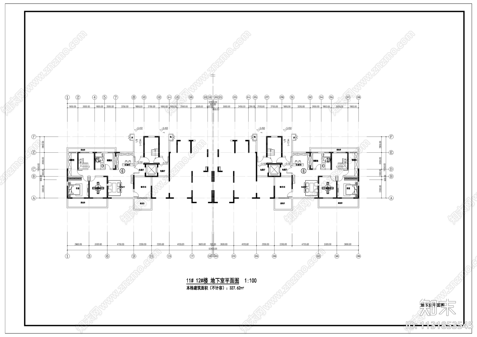 四面宽大阳台小高层住宅建筑cad施工图下载【ID:1131853545】