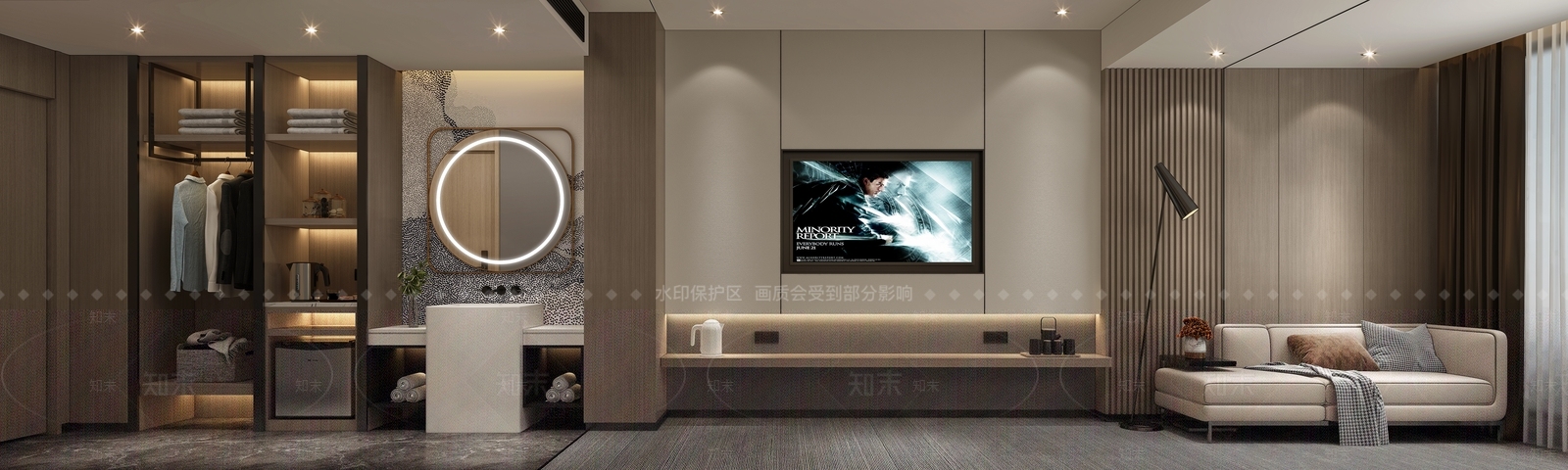 现代电竞酒店3D模型下载【ID:1131734142】