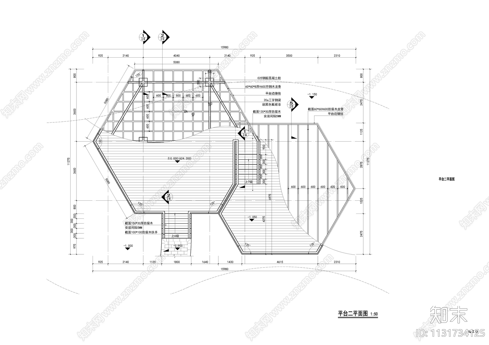 农村生态园生态水池水景cad施工图下载【ID:1131734125】