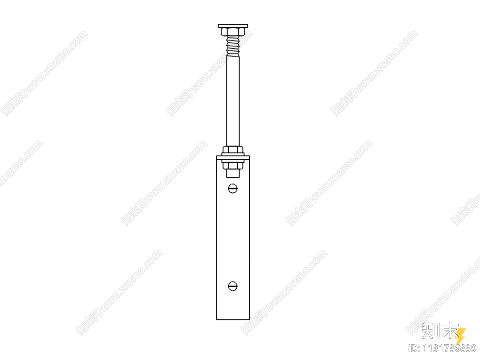 多种基层配件及动态块角钢吊杆干挂件螺栓cad施工图下载【ID:1131736839】