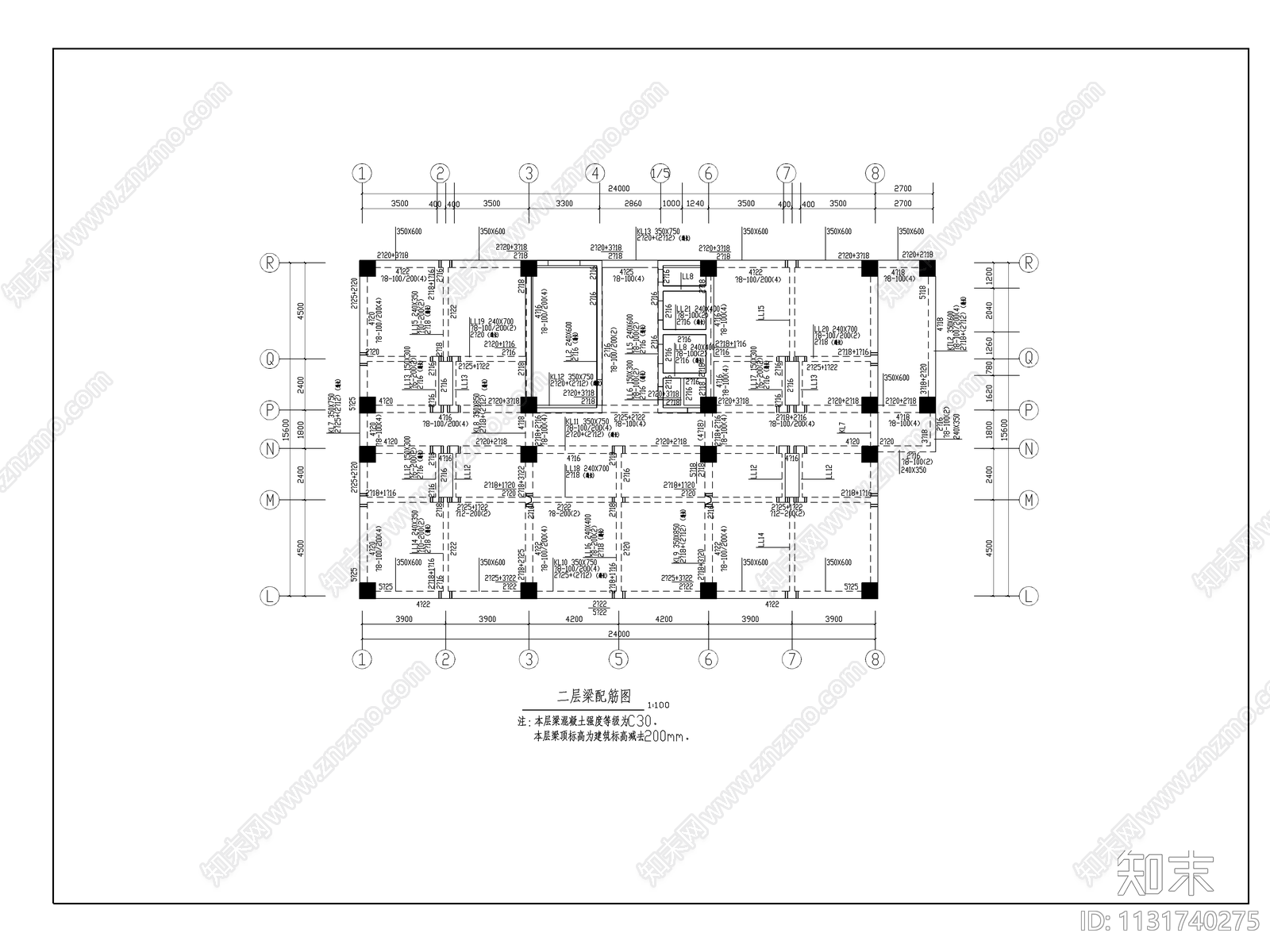高层宾馆结构设计施工图下载【ID:1131740275】
