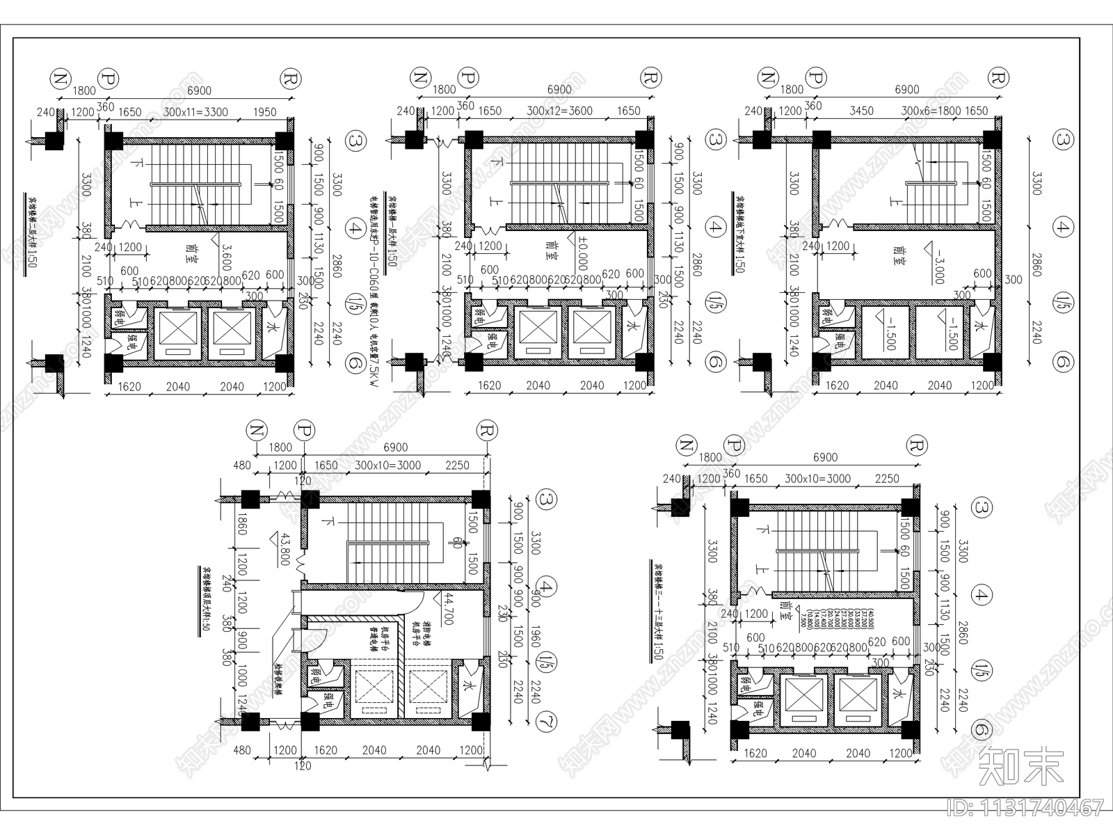 宾馆建筑全套cad施工图下载【ID:1131740467】