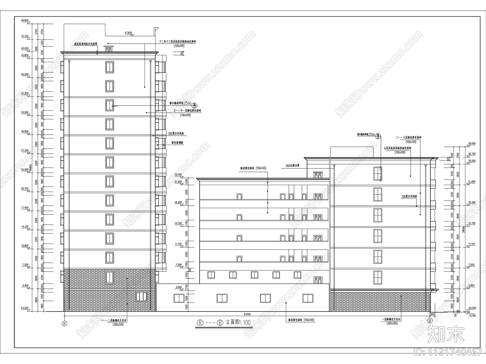 宾馆建筑全套cad施工图下载【ID:1131740467】