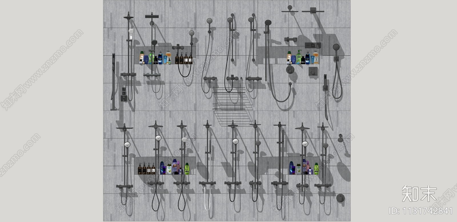 淋浴花洒SU模型下载【ID:1131742841】