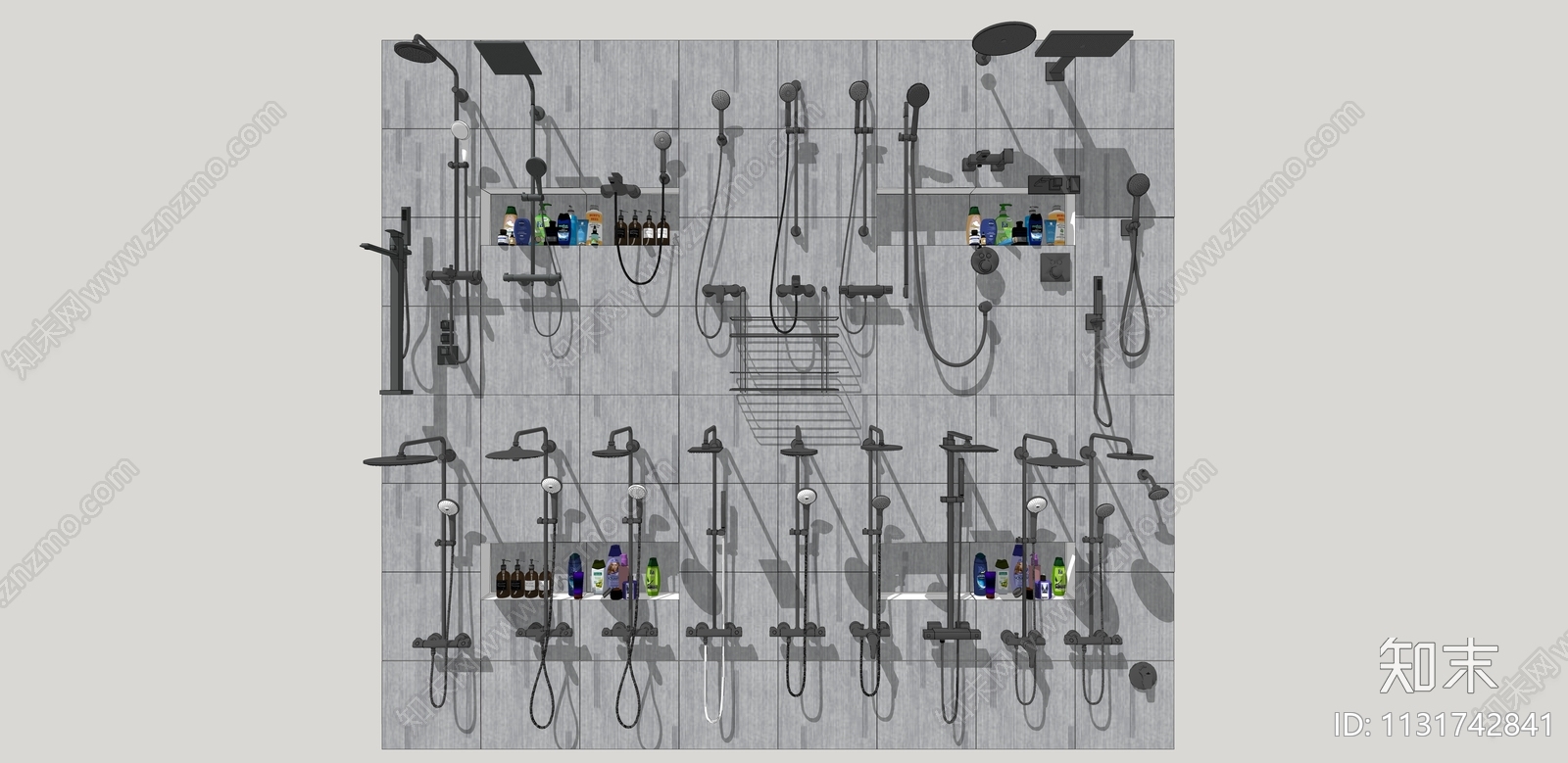 淋浴花洒SU模型下载【ID:1131742841】