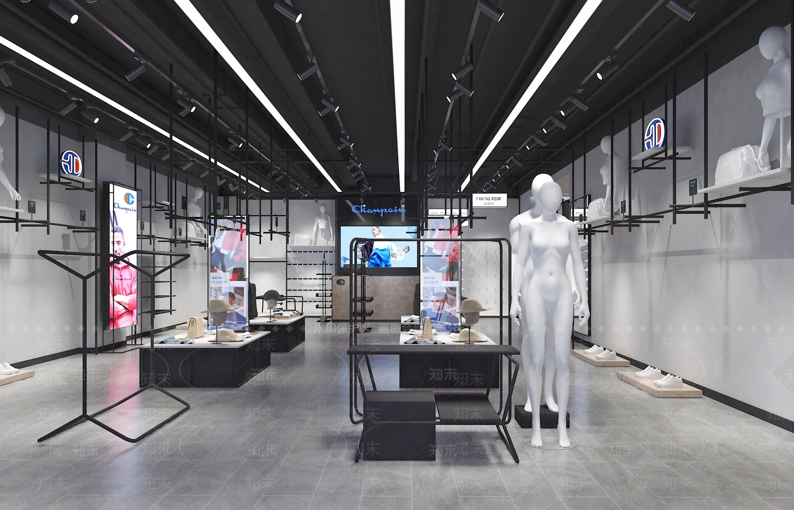 现代服装店3D模型下载【ID:1131743296】