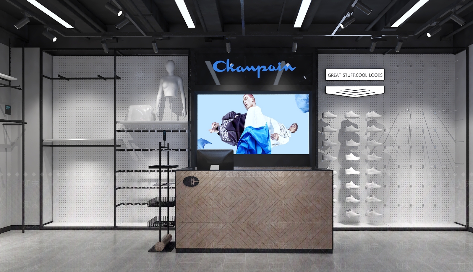 现代服装店3D模型下载【ID:1131743296】