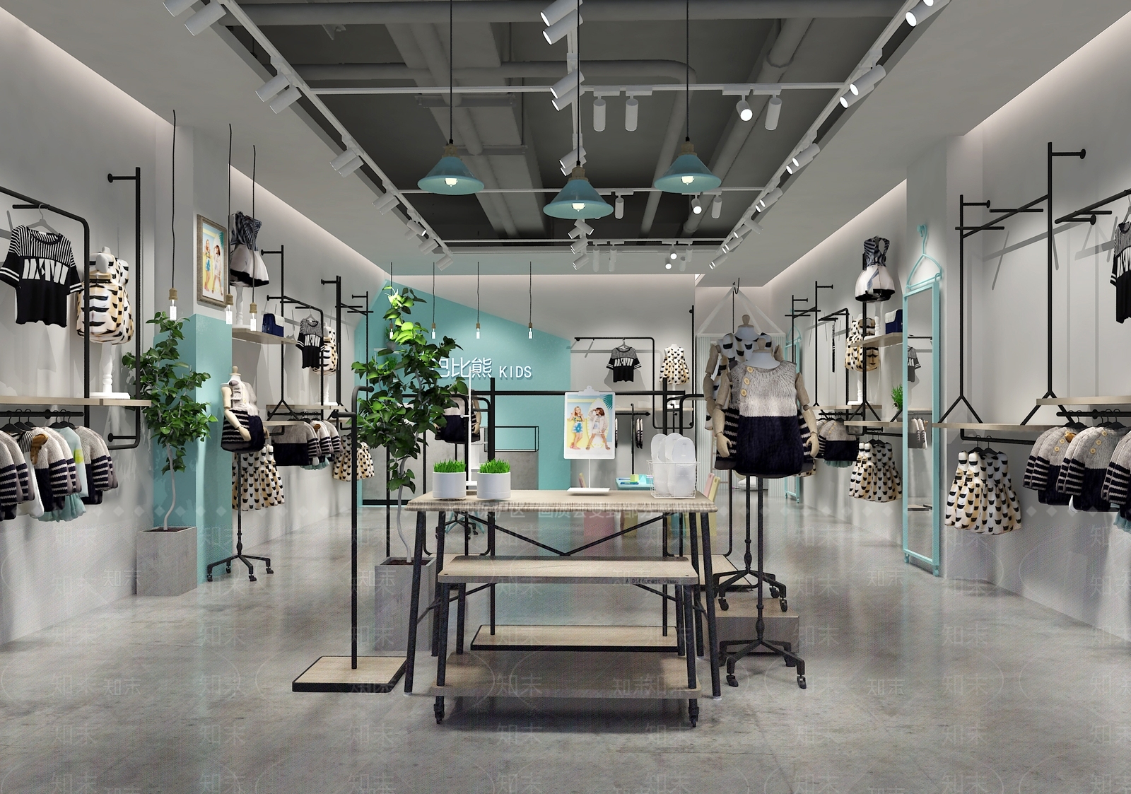 现代童装店3D模型下载【ID:1131743398】