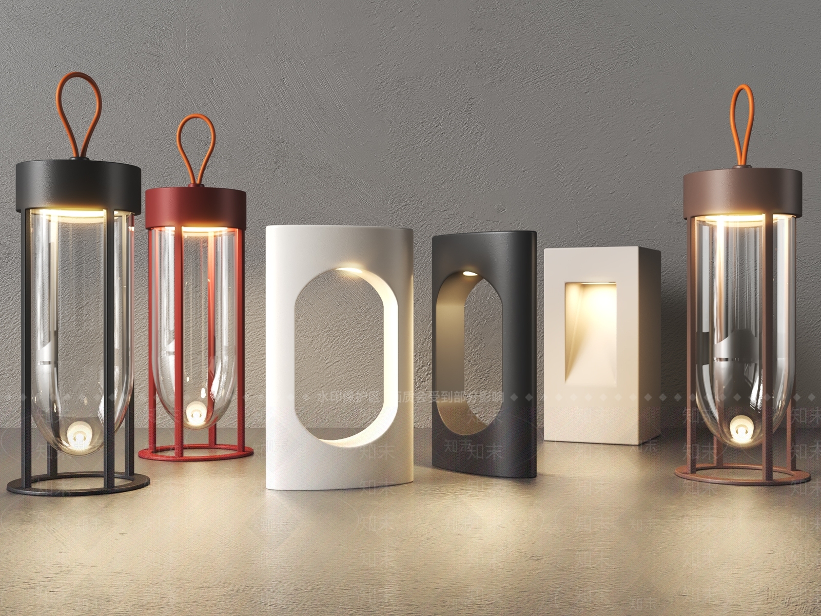现代室外草坪灯SU模型下载【ID:1131747347】